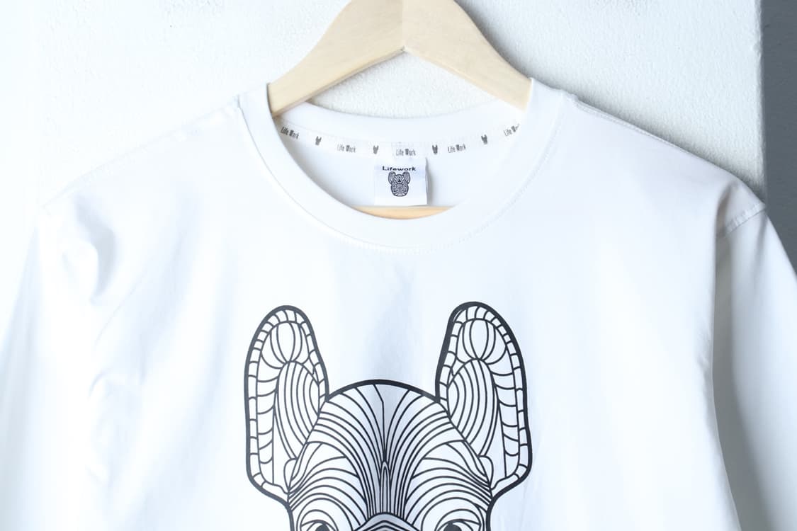 (M-XL) 라이프워크 반팔 티셔츠 빅로고 불독 화이트-H33591 상품이미지3