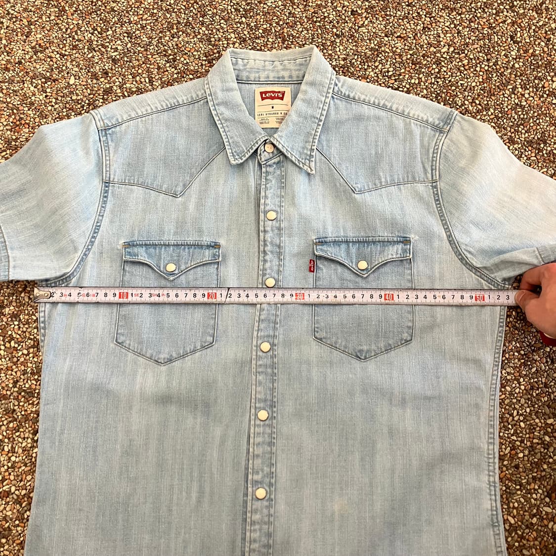 496 리바이스 웨스턴 데님 반팔셔츠 상품이미지5