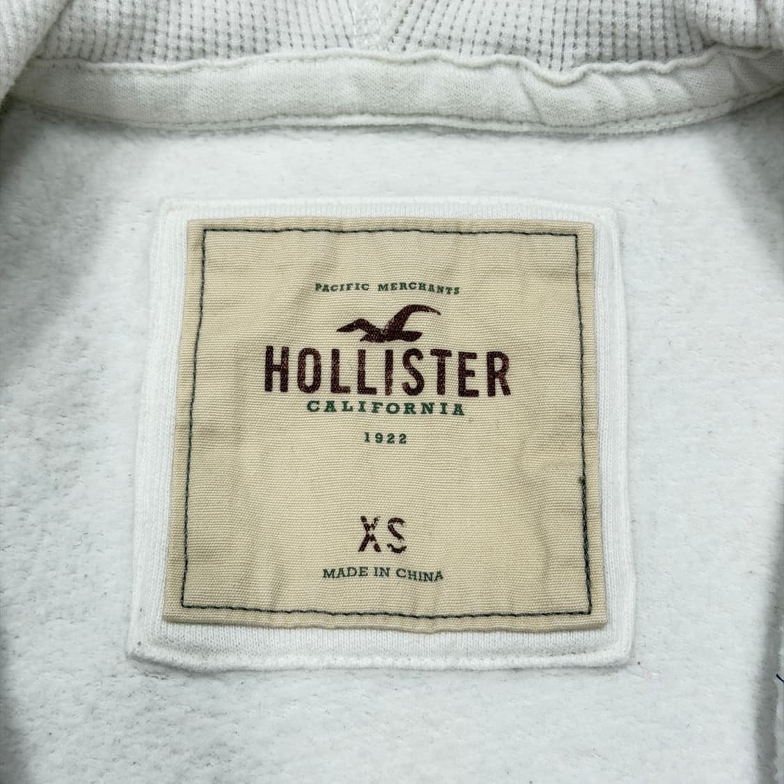 홀리스터 빈티지 Y2K 딱붙핏 스펠로고 기모 후드집업 자켓 XS 상품이미지4