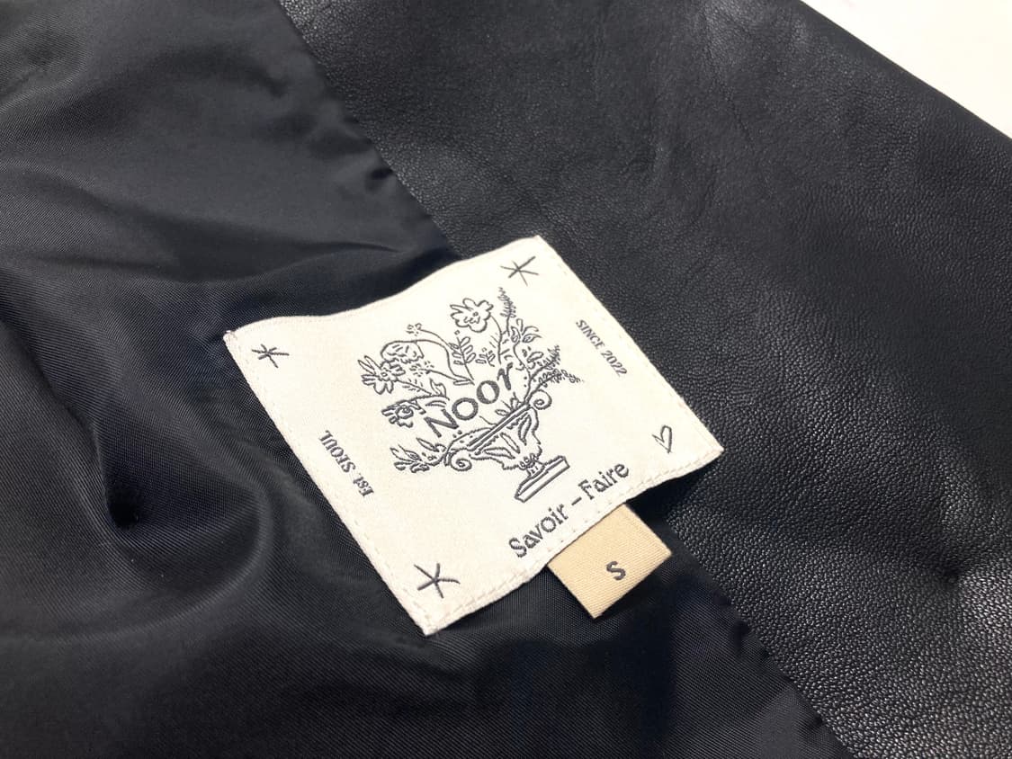 (거의 새것)노어 하프 트렌치 레더 자켓 44-55 상품이미지5