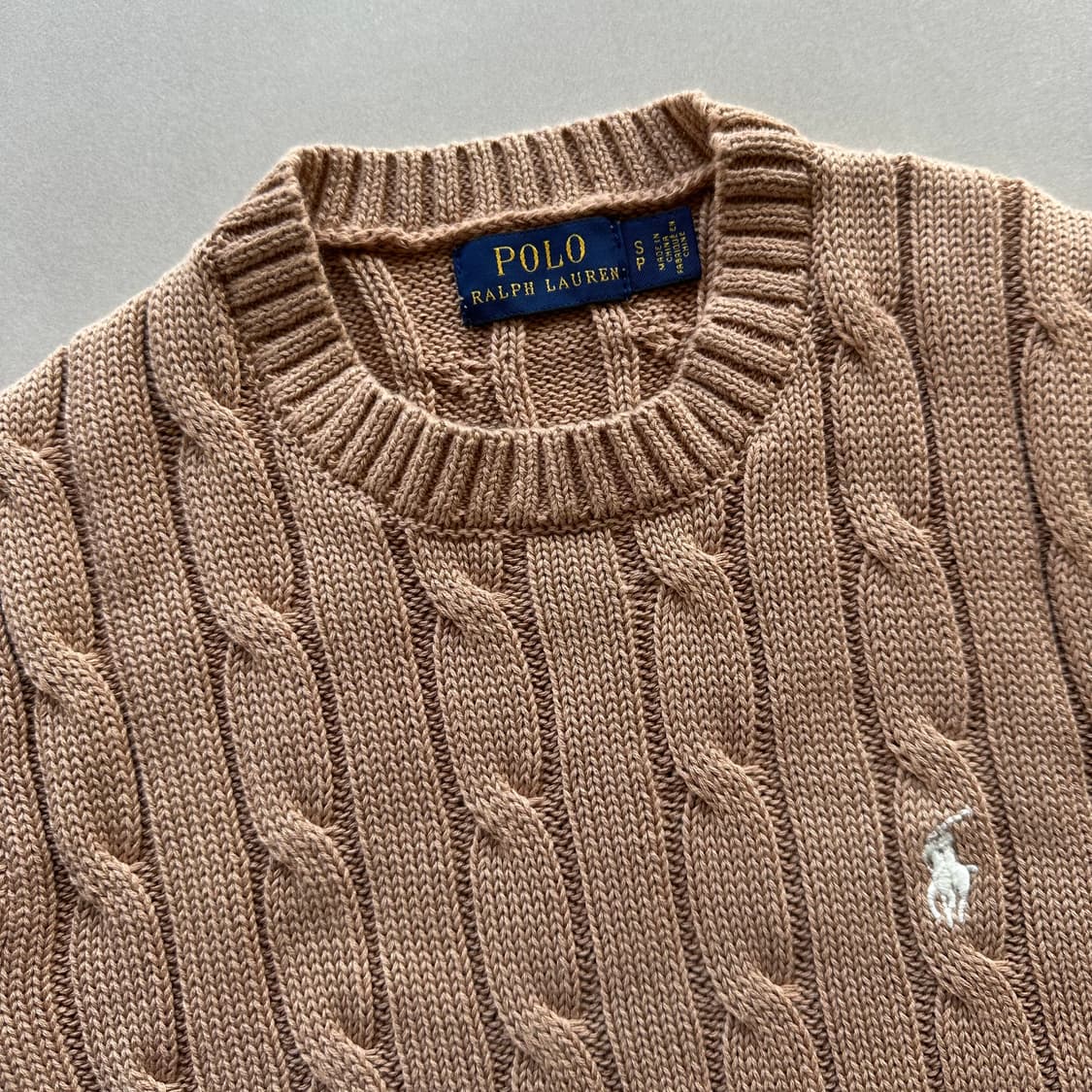[S]폴로 랄프로렌 꽈배기 반팔 니트 스웨터 상품이미지7