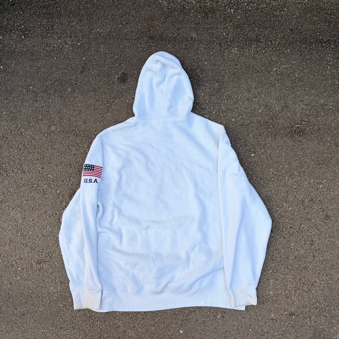 폴로 랄프로렌 성조기 뽀글이 후리스 후드티 XXL 상품이미지5