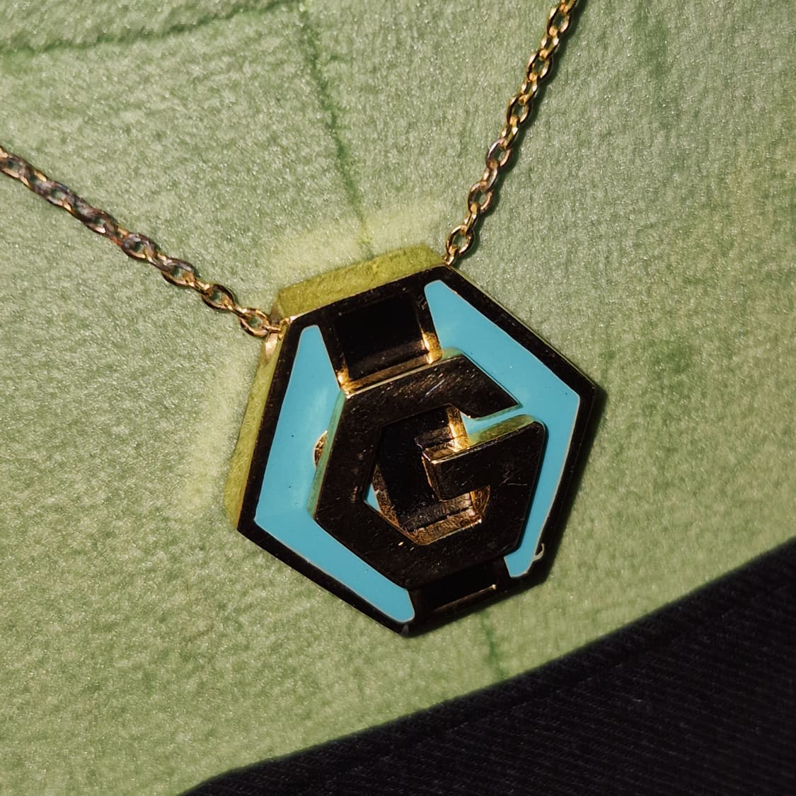 77s 프랑스 지방시 비쥬 육각 인레이 목걸이 상품이미지10