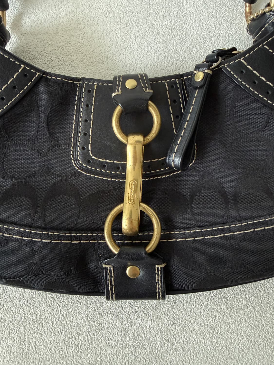 코치(COACH) 레더&모노그램 숄더백(작은 사이즈) 상품이미지3