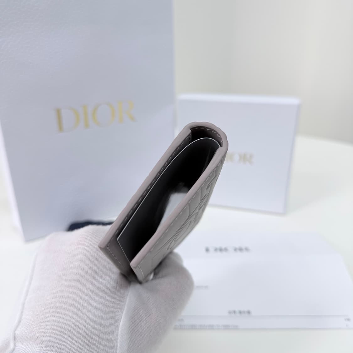 [미사용/선물가능] 디올 그래비티 레더 오거나이저 카드지갑 트리아농 상품이미지7