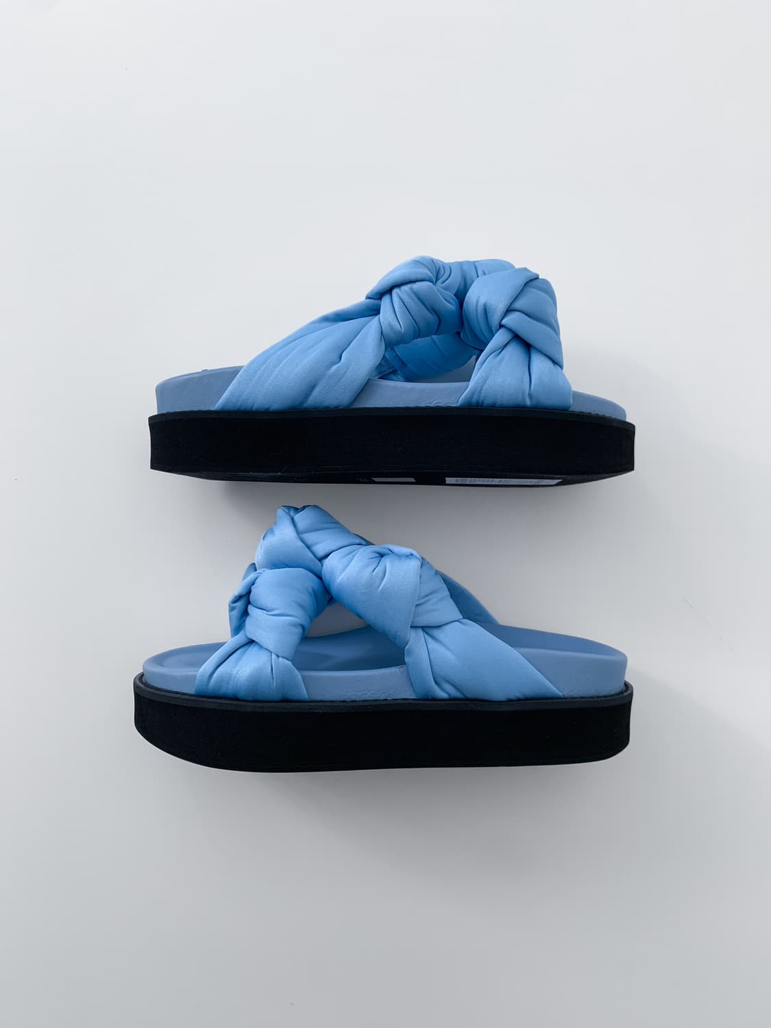 Satin Knotted Platform Sandals 상품이미지7