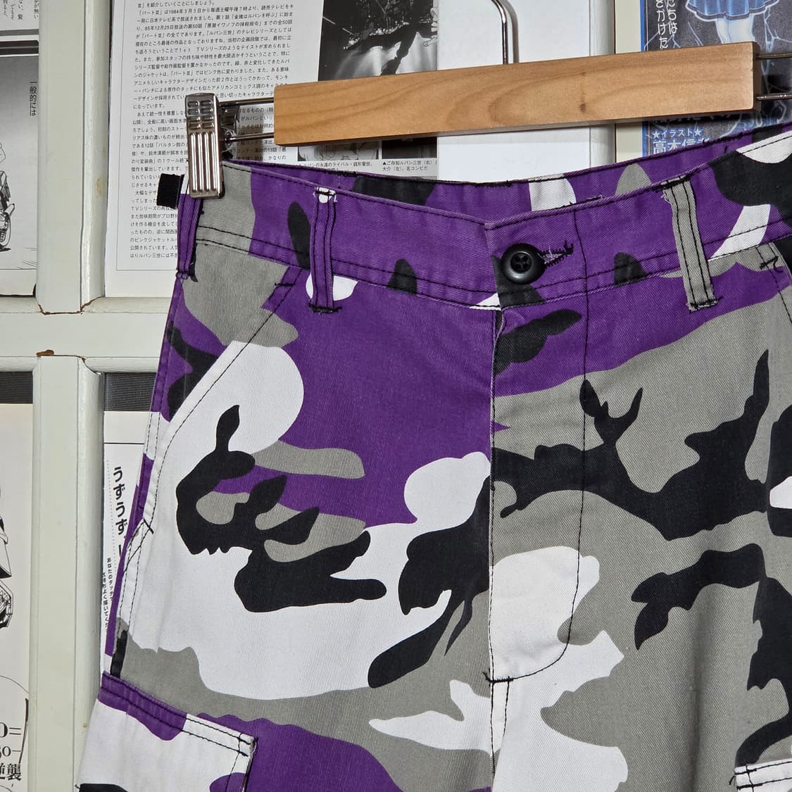 로스코 퍼플 카모 패턴 카고 팬츠 상품이미지2