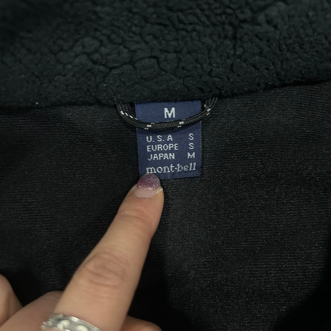 Montbell 몽벨 블랙 후리스 자켓  상품이미지5