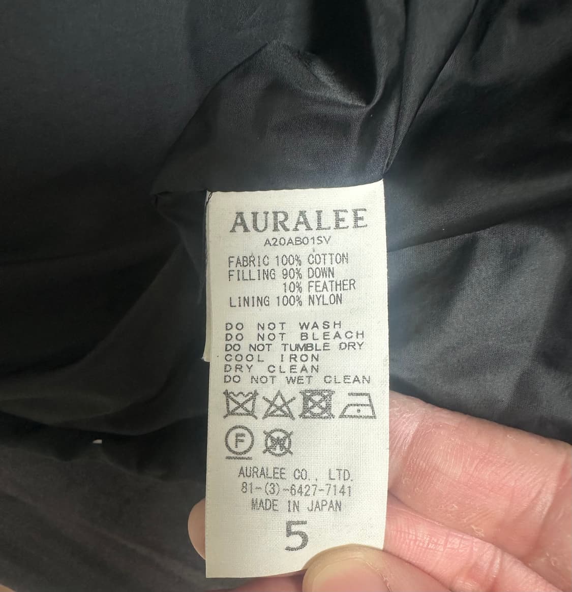 오라리 20AW 수빈 패딩 블랙 5사이즈 상품이미지5