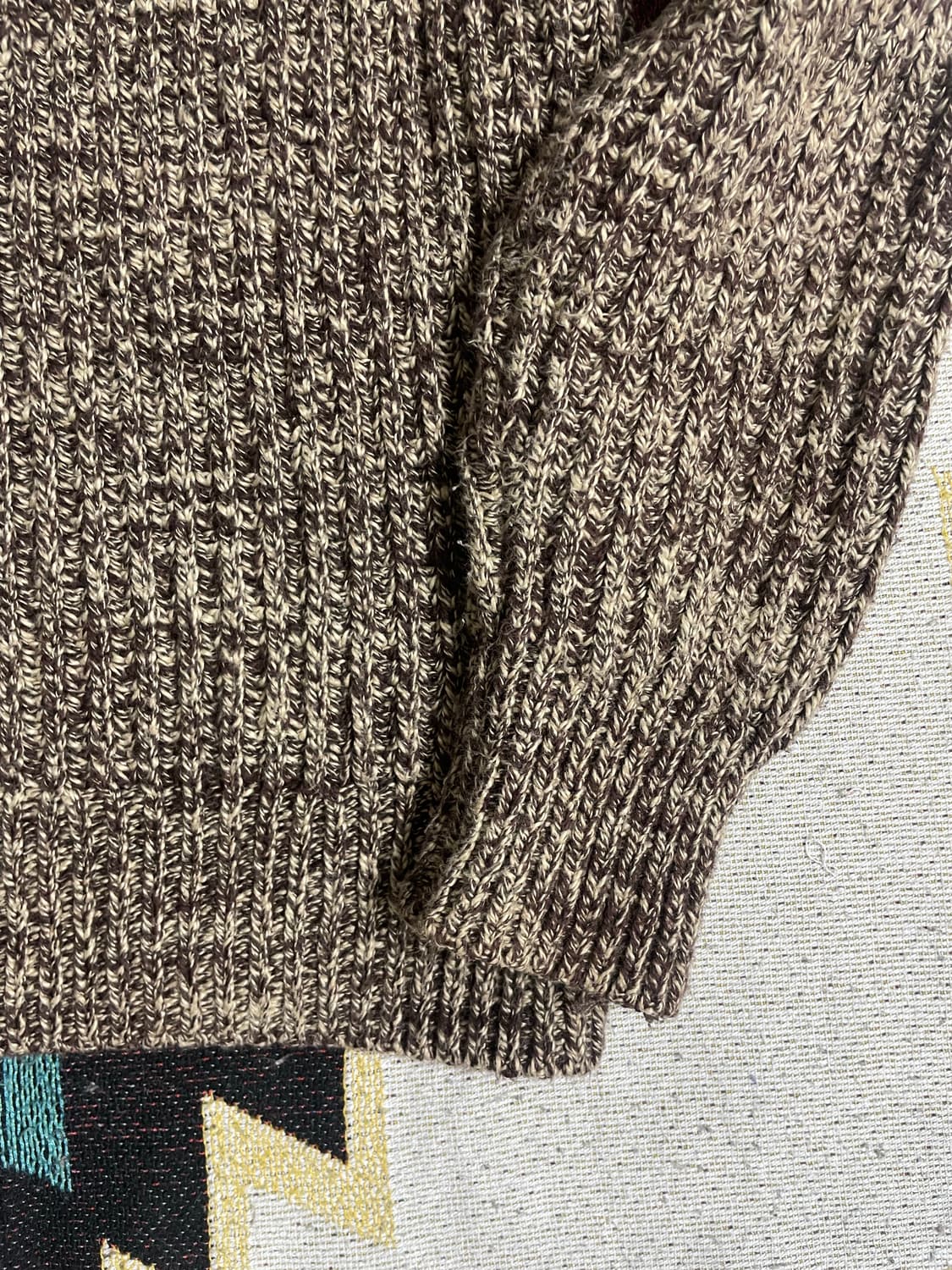 RRL 멜란지 브라운 니트 스웨터(M) 상품이미지7