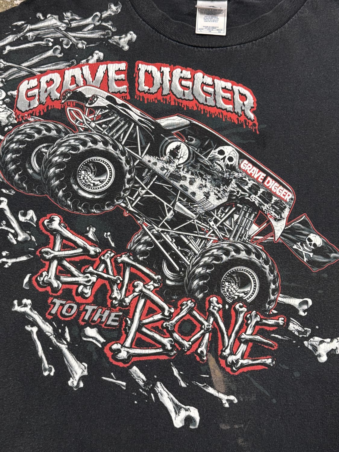 빈티지 00s Grave Digger 몬스터 트럭 레이싱 롱슬리브 상품이미지3