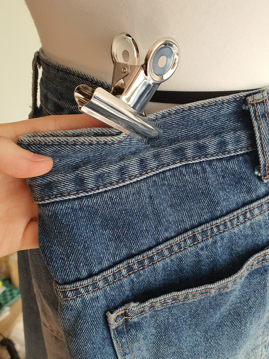 [빈티지] 청 데님 롱 스커트 상품이미지5