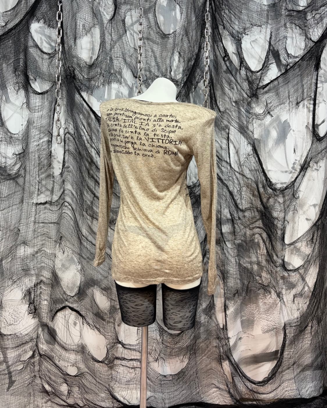 Y2K Graphic See-through Long Sleeve 상품이미지4