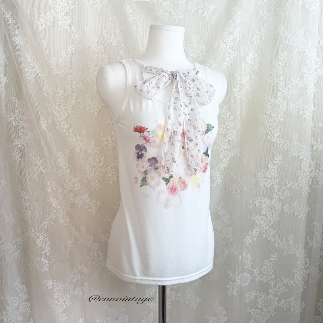 cinema club flower ribbon sleeveless 상품이미지7