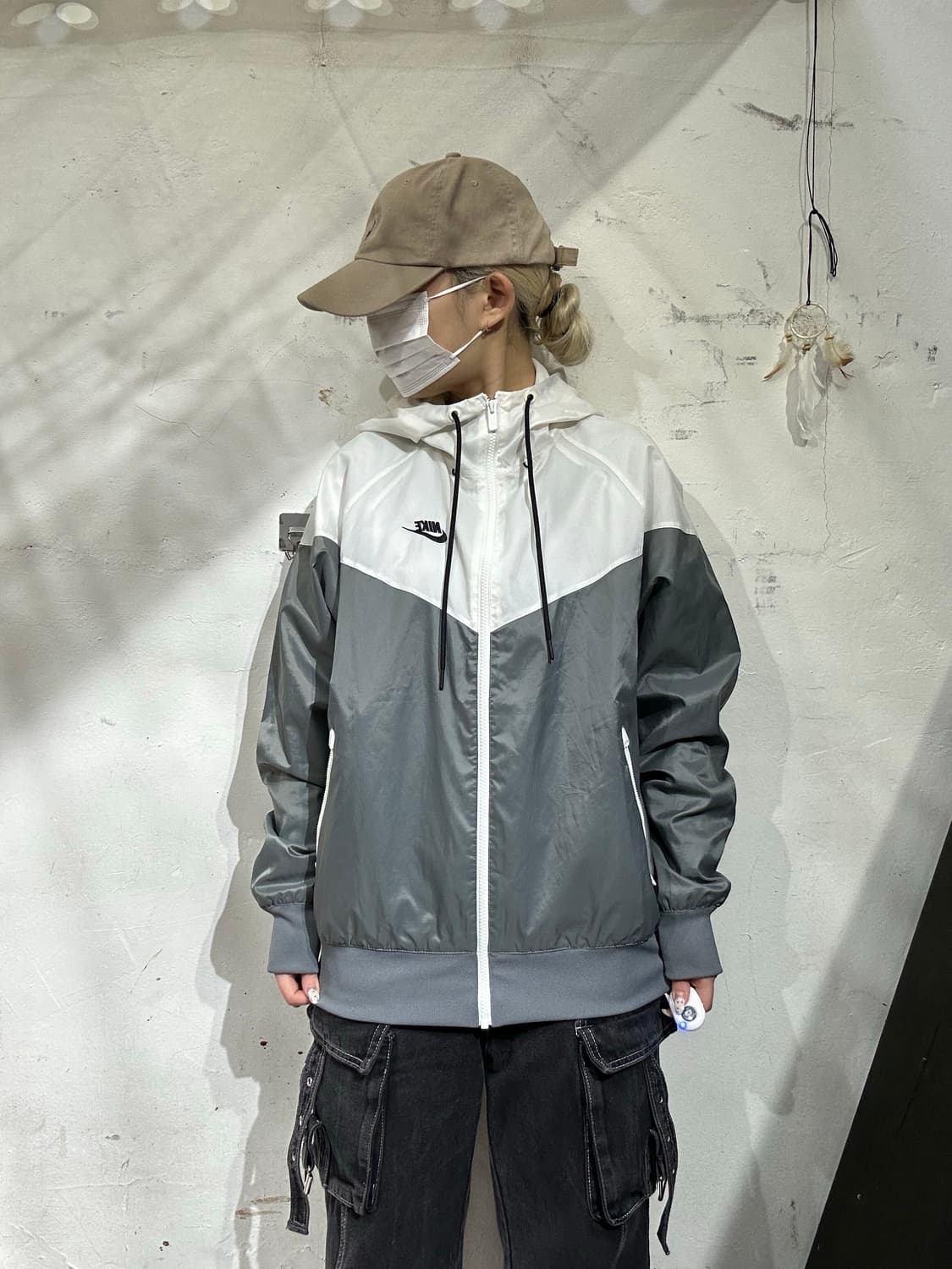 나이키 화이트 그레이 윈드러너 바람막이 트랙 자켓 S 상품이미지2