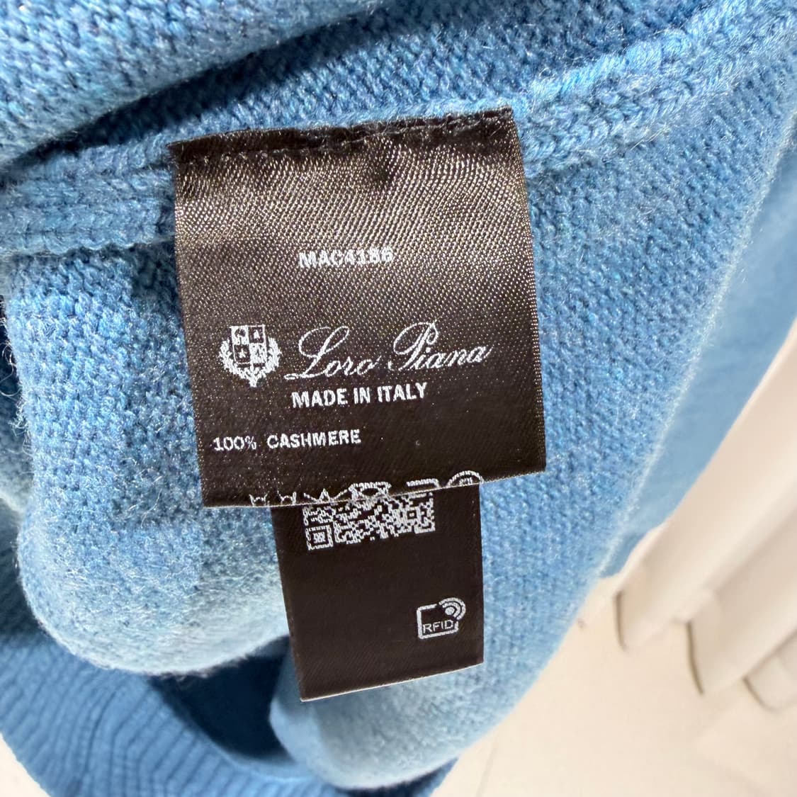 52 / 로로피아나 캐시미어 블루 니트 상품이미지8
