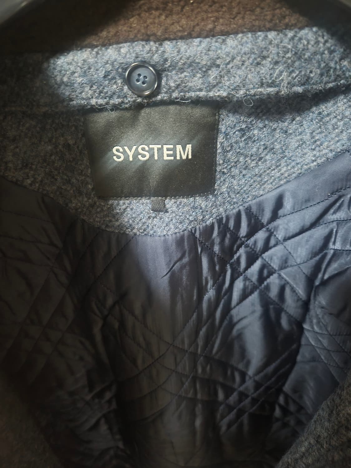 시스템옴므 탈부착 칼라 블루종 점퍼 100사이즈 상품이미지3