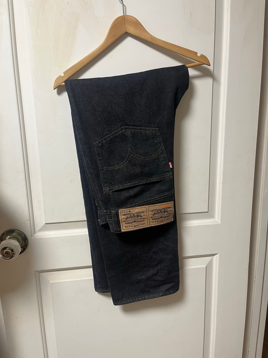 빔즈 X 리바이스 슈퍼와이드 흑청 데님 32x32 택보유 상품이미지4