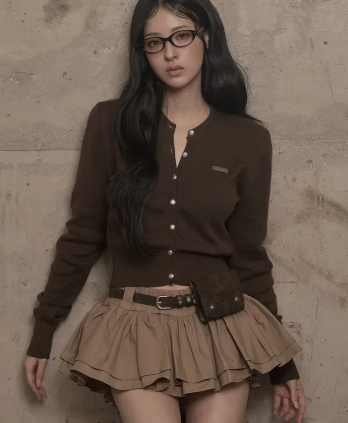 카키포인트 시그니처 니트 가디건 (카키브라운) 상품이미지1