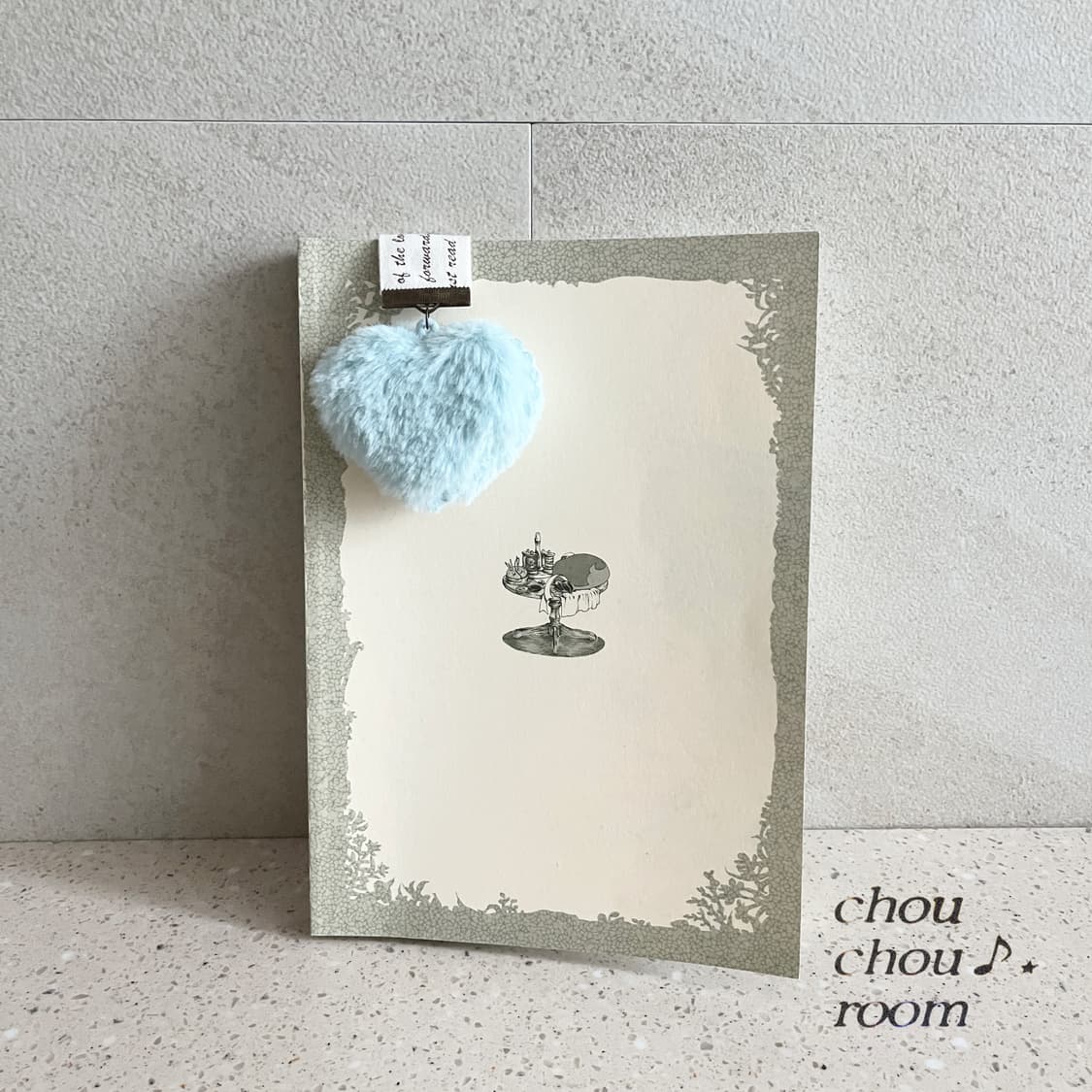 블루 솜하트 책갈피 ⊰blue fluffy heart⊱ bookmark 상품이미지2