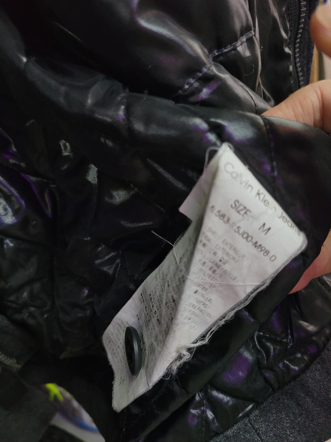 CKJ 캘빈클라인 그레이 양모 패딩 점퍼 (내피분리형) 상품이미지8