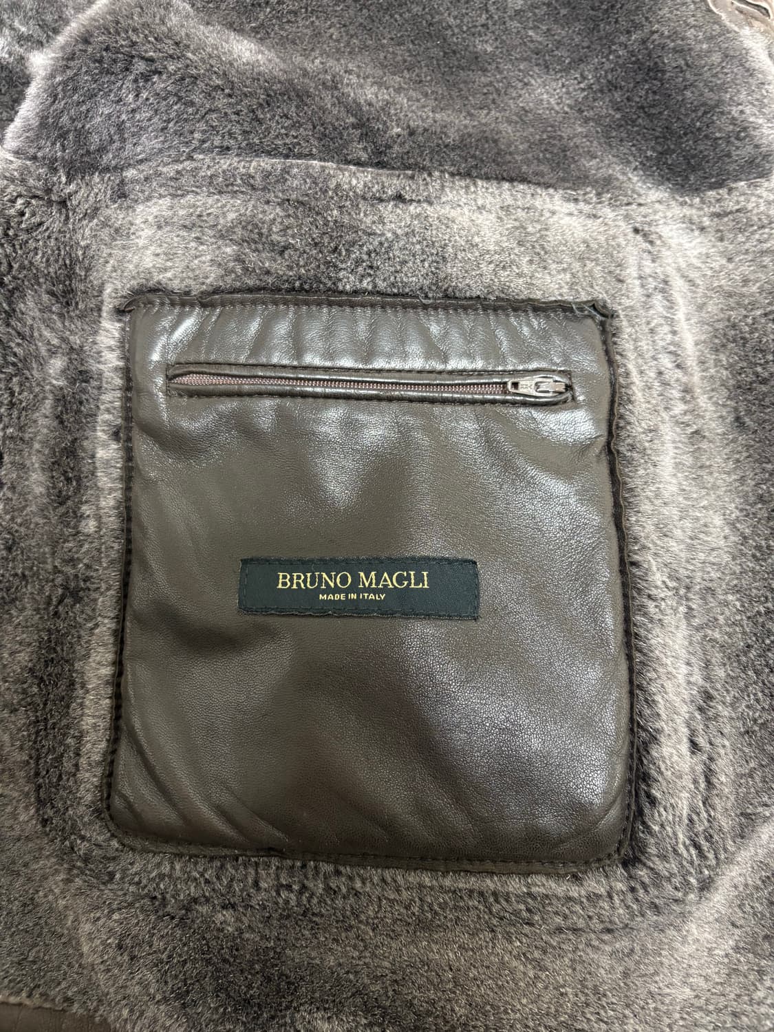 🇮🇹 명품 Bruno Magli✨ 남성 무스탕 코트 🧥 사이즈 10 상품이미지6