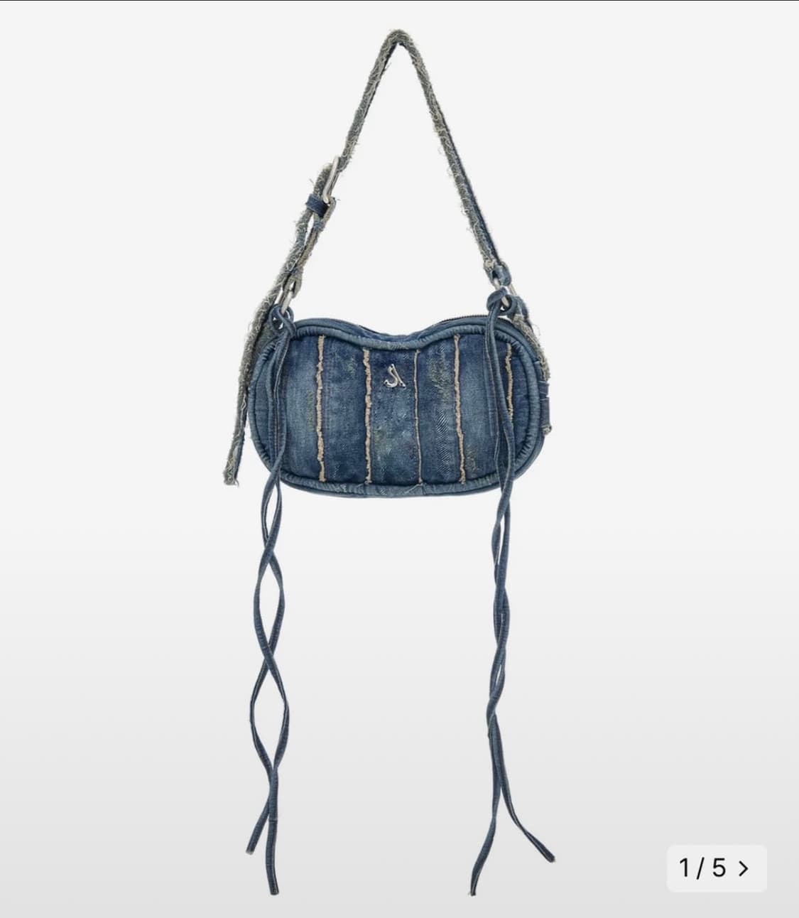 AFTERHOURS 애프터아워즈 데님 웨스턴 컷 오프 숄더백 상품이미지1