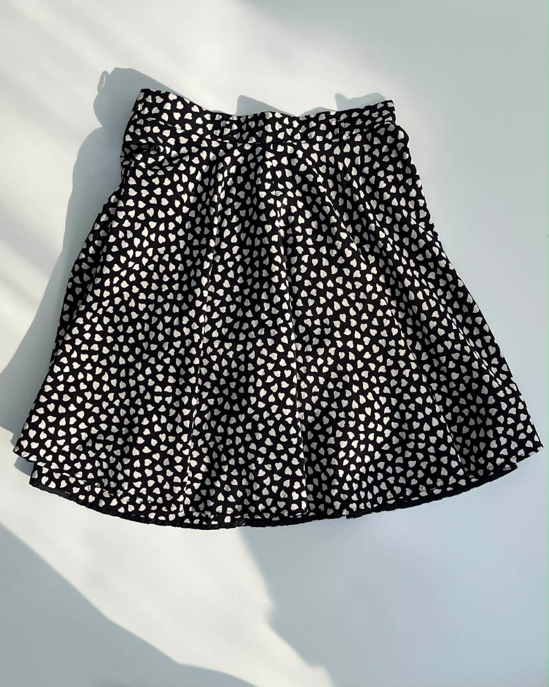 입생로랑 일본판 Y2K 하트 패턴 도트 땡땡이 플레어 스커트 치마 상품이미지2