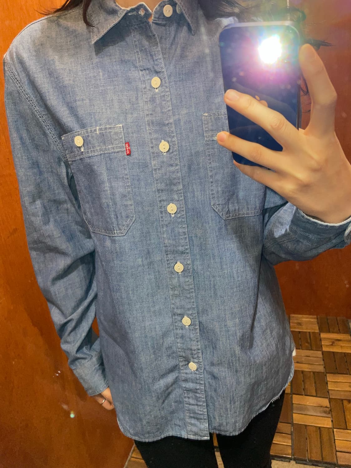 (S) Levi's 리바이스 데님 샴브레이 셔츠  상품이미지2