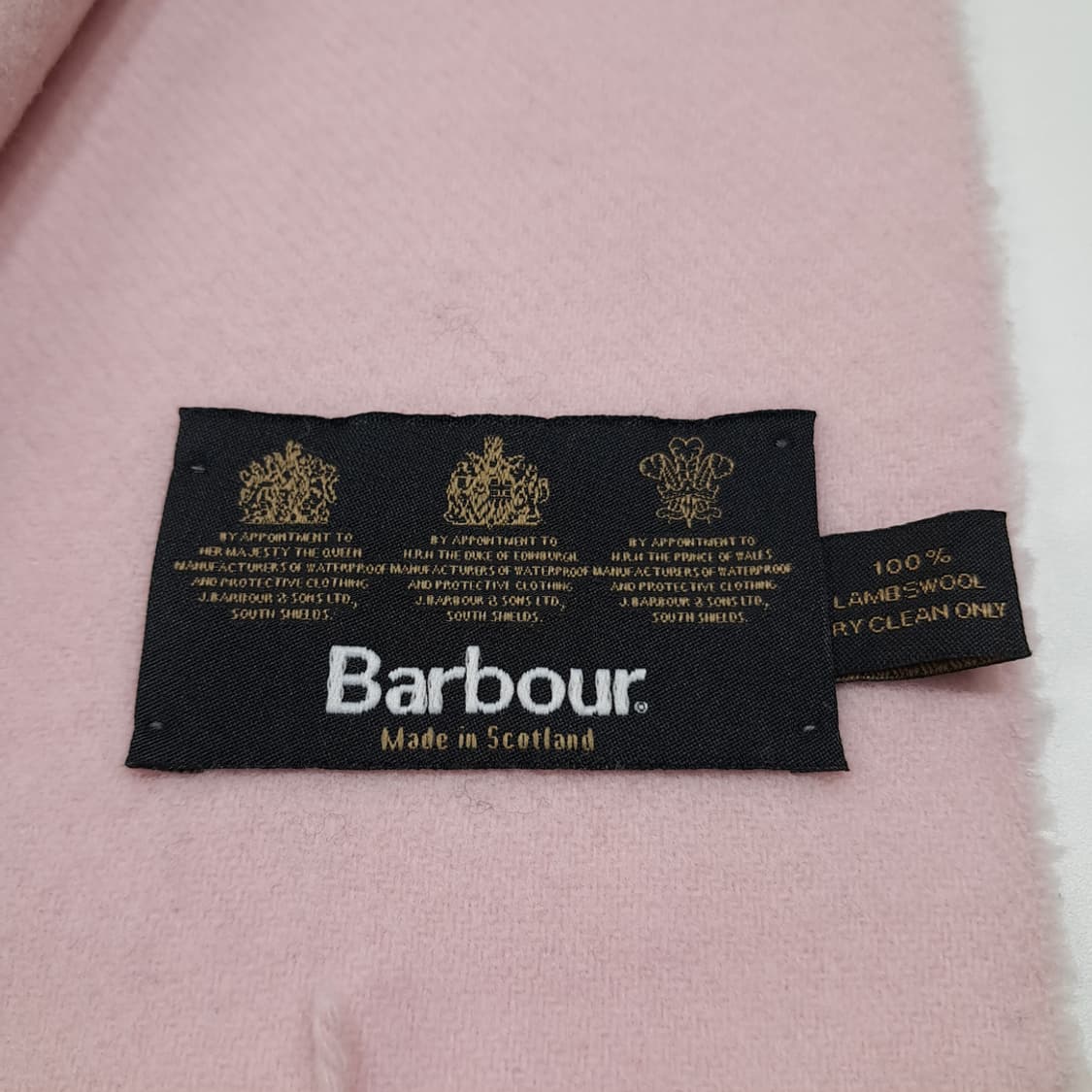 MX587 바버 90s 스코틀랜드판 램스울 베이비핑크 머플러 목도리 상품이미지5