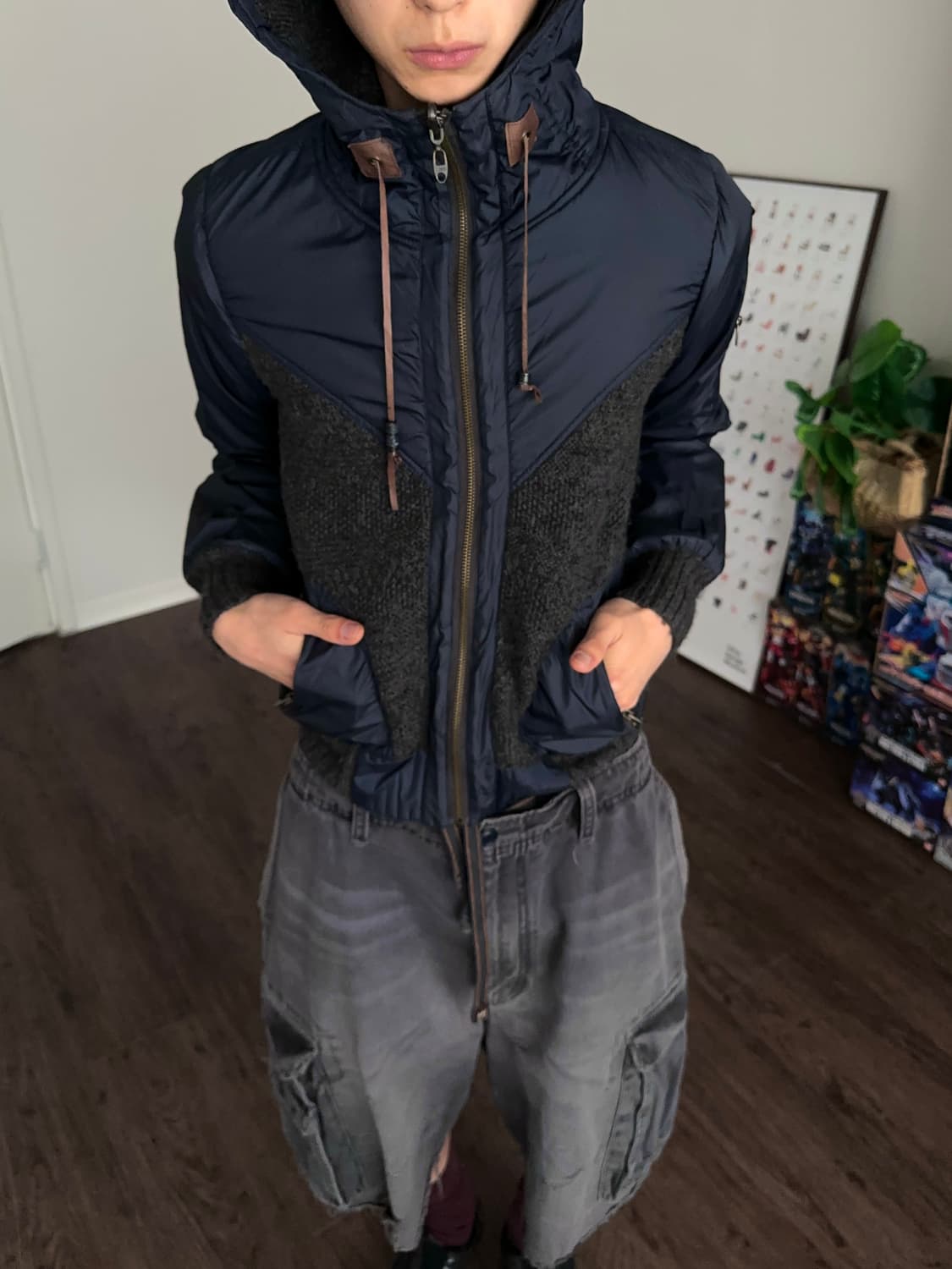 리버서블 니트 리브 크롭 자켓 상품이미지2