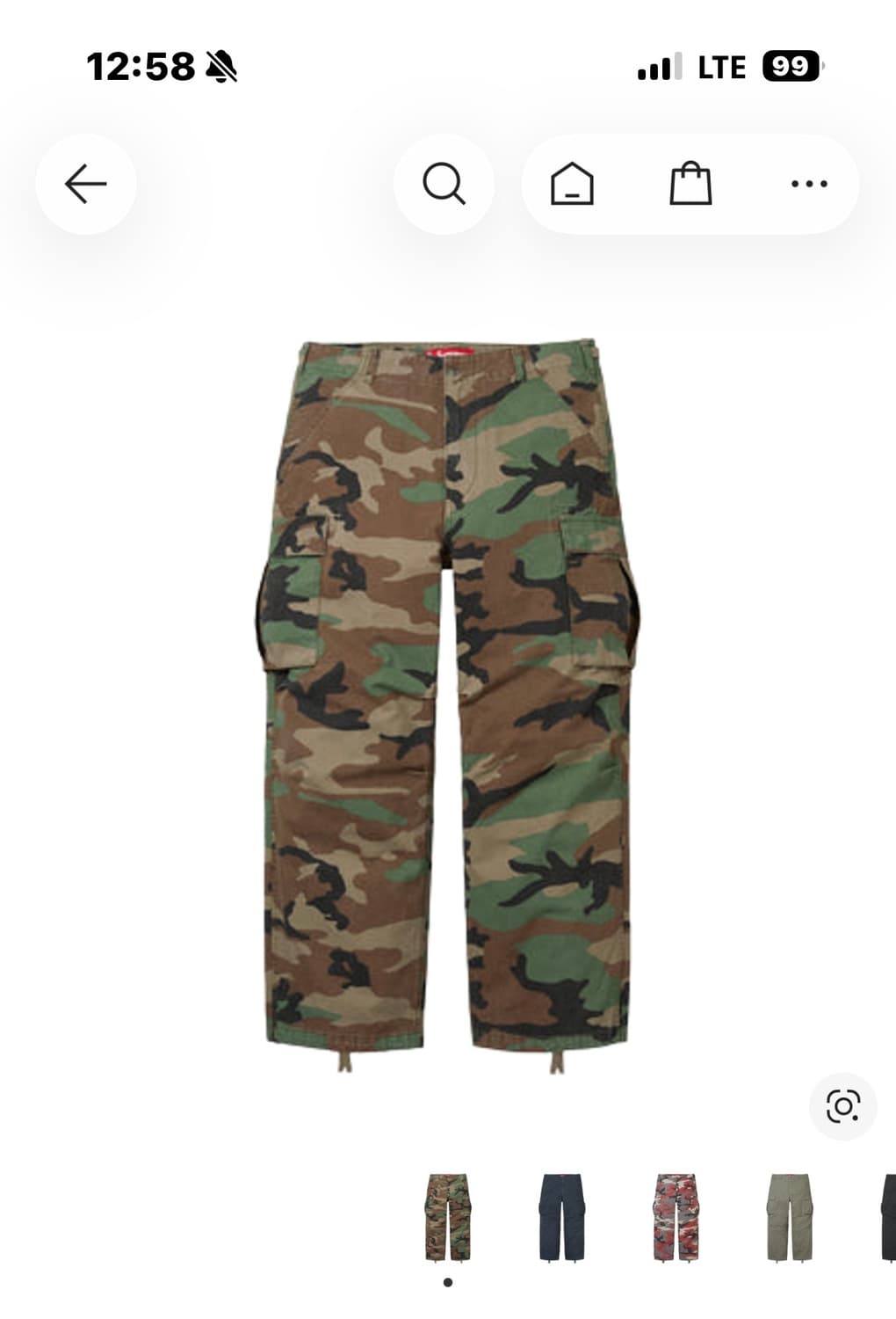 (구매)슈프림 카모 카고바지 구매합니다. 상품이미지1