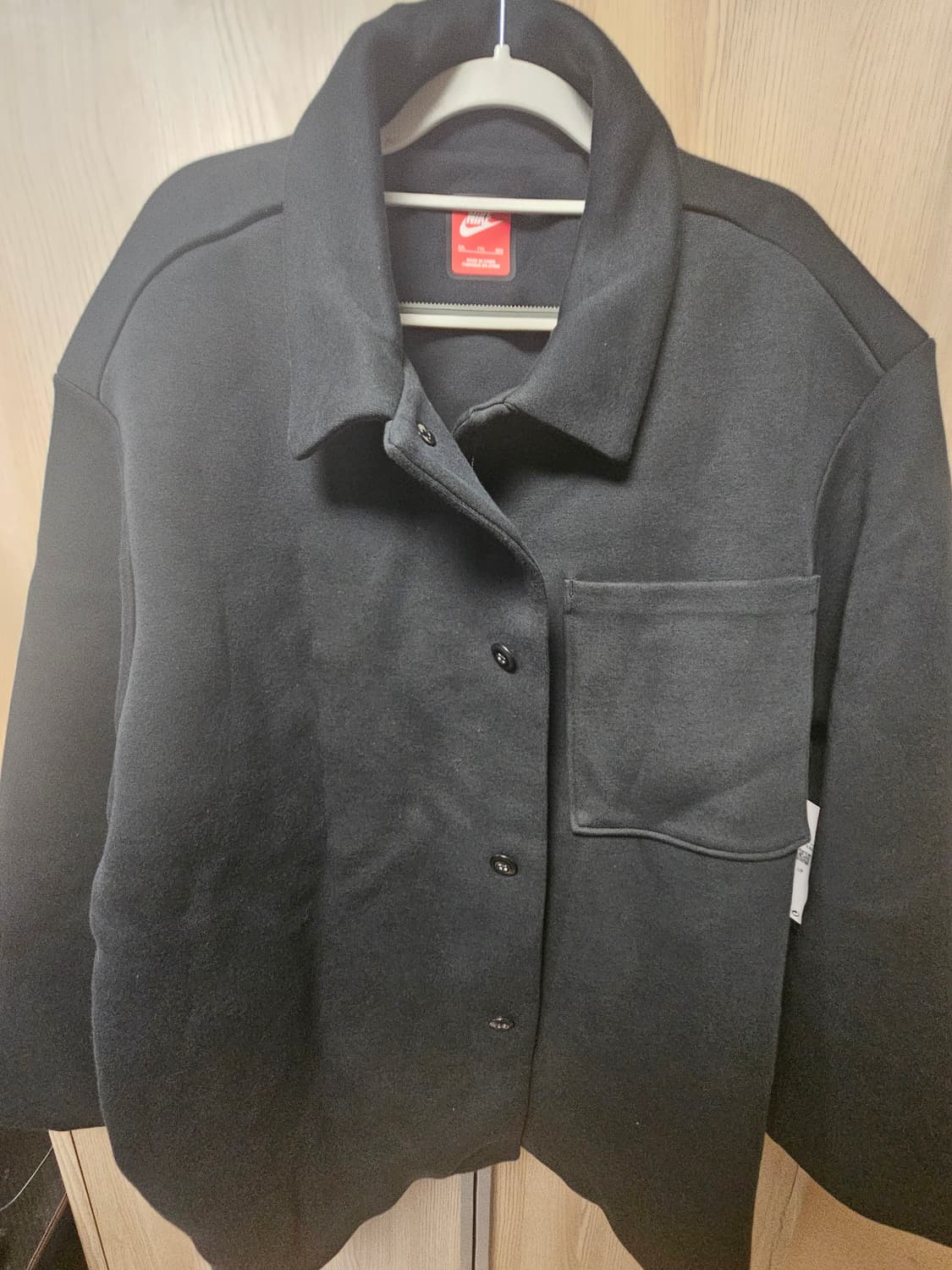 나이키 NSW 테크 플리스 리이매진드 오버사이즈 셔츠 자켓 블랙 xxl 상품이미지3