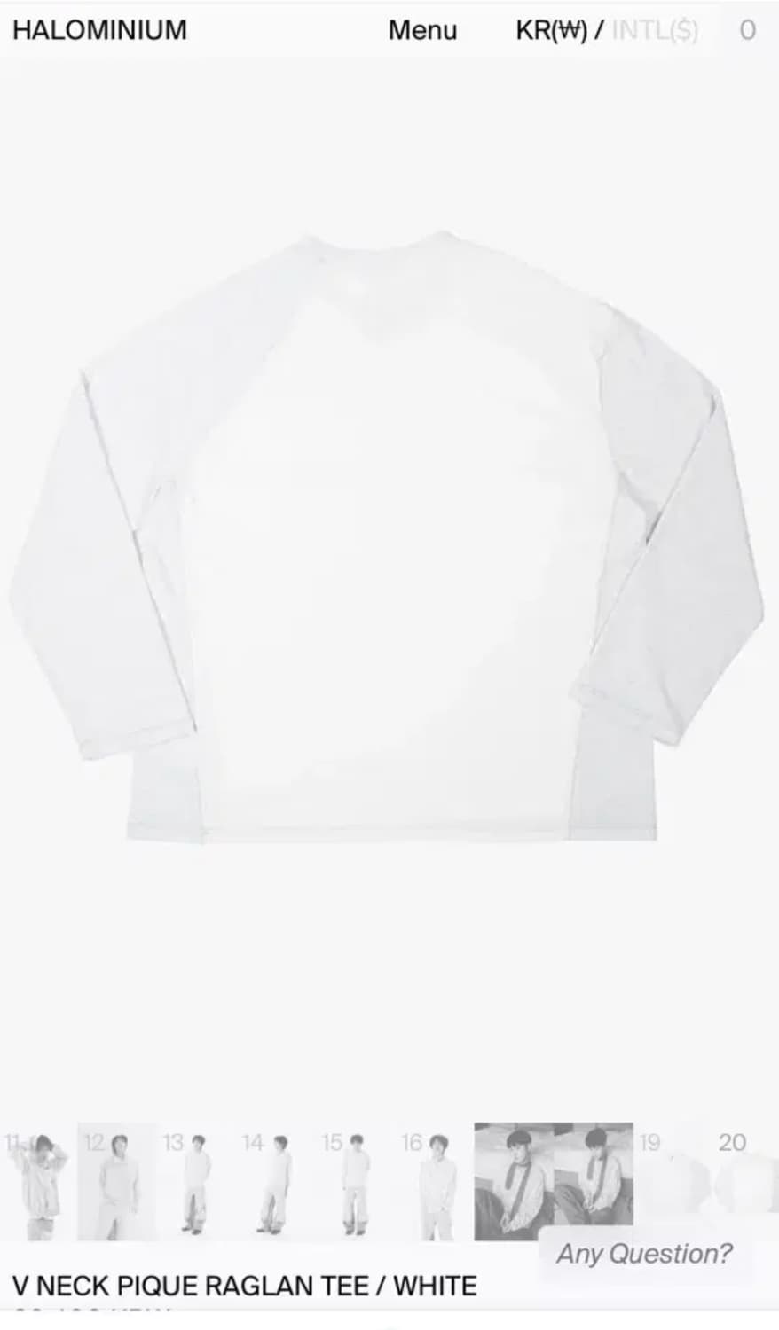 할로미늄 브이넥 레글런 티 상품이미지2