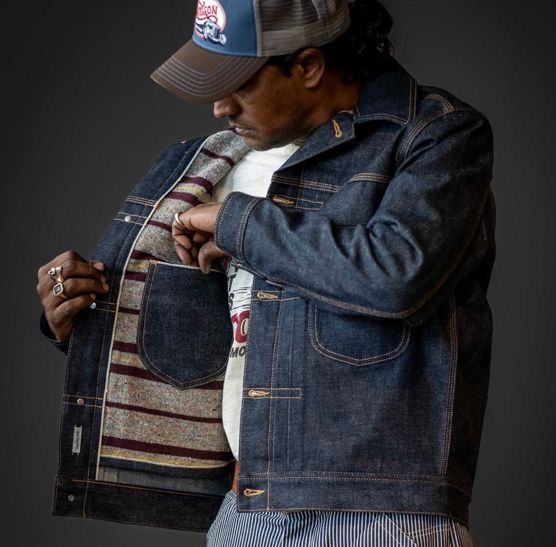 Lee 101 15oz 셀비지  cowboy jacket lined 상품이미지1