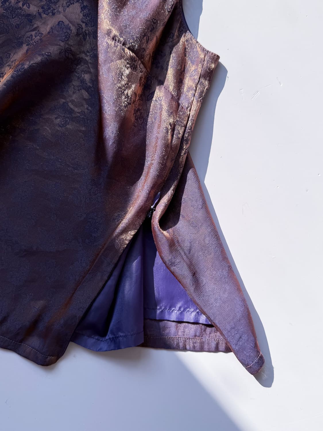 Pink Gold Glitter Purple Floral Top 0328 상품이미지2