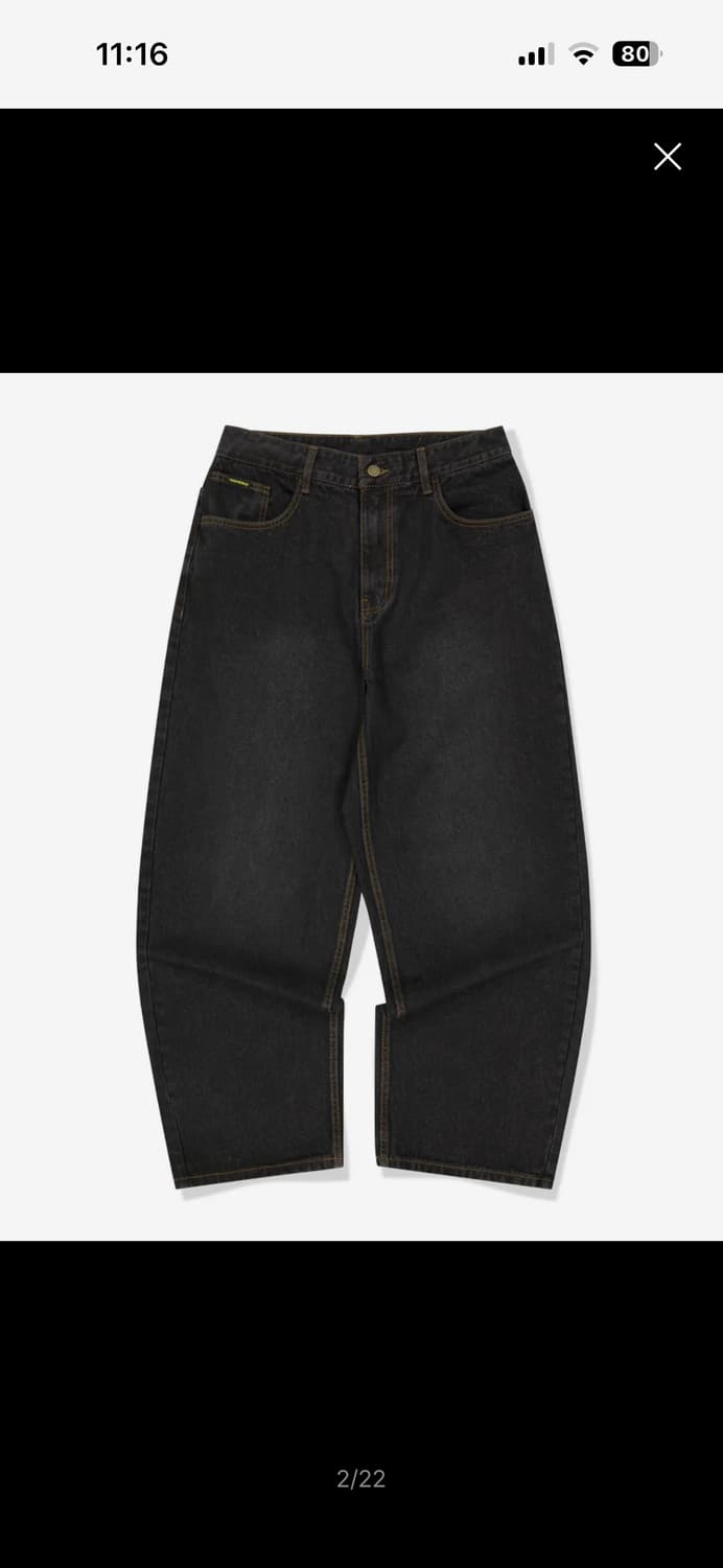 [M] 위캔더스 DWARF DENIM PANTS (BLACK) 상품이미지2