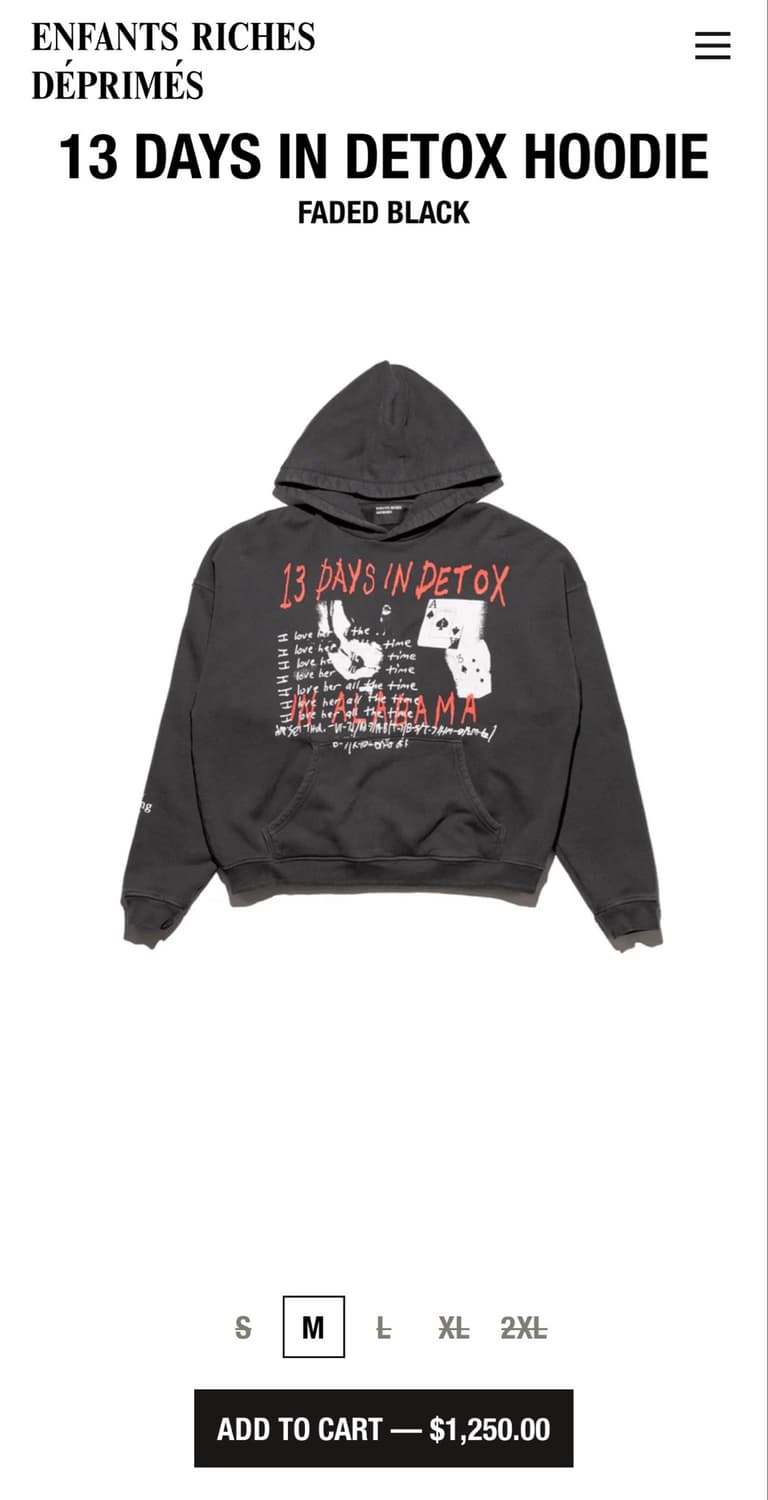 [M] ERD 26ss 후디 13 DAYS IN DETOX HOODIE 상품이미지3