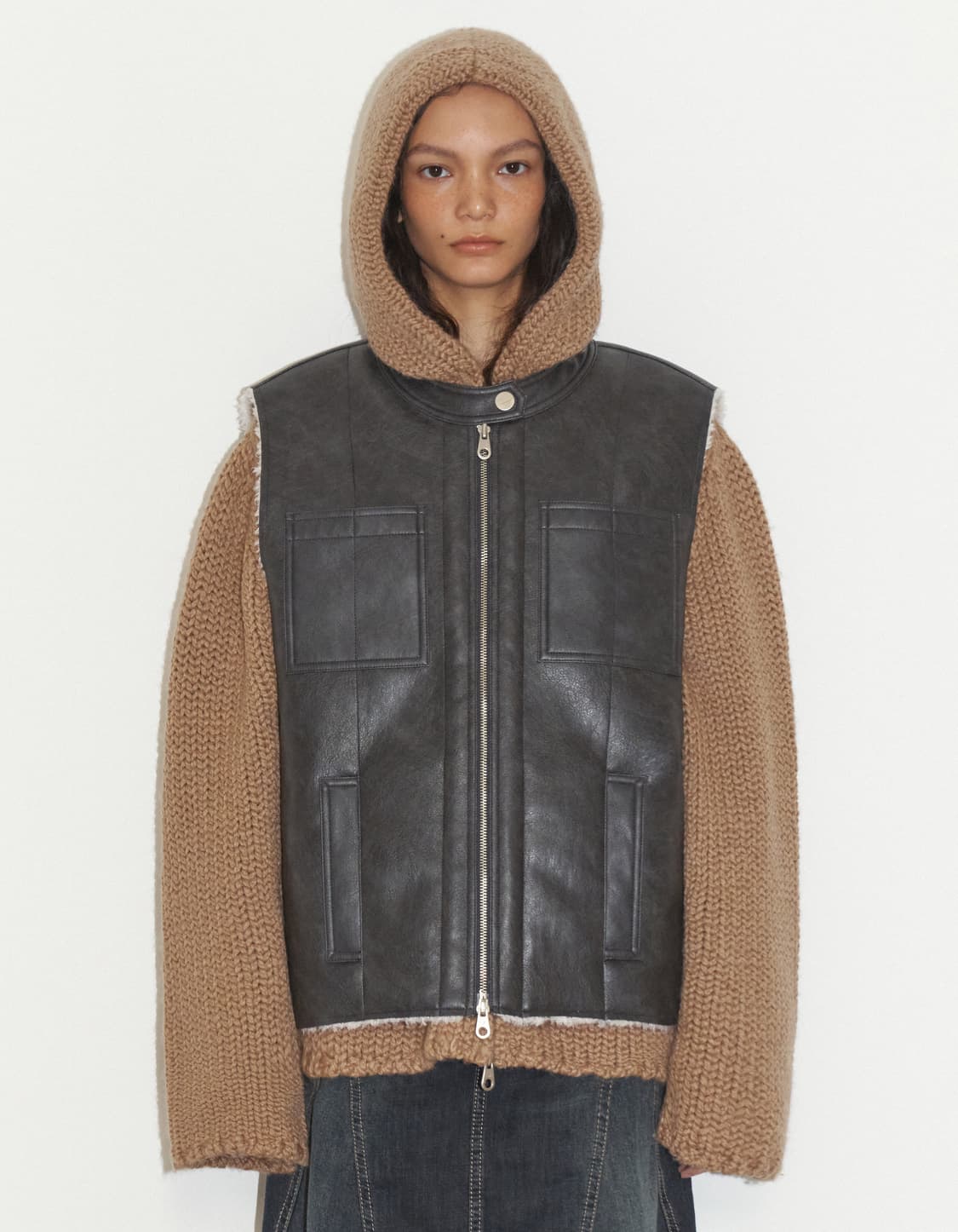 폴리수엠 시어링 레더 베스트 상품이미지1