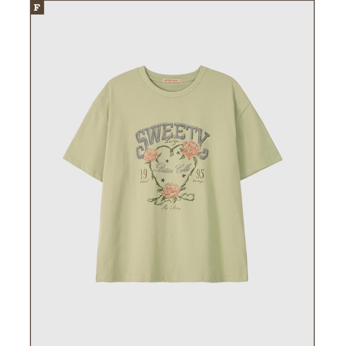 비터셀즈 Rose Petal Tee 올리브 상품이미지6