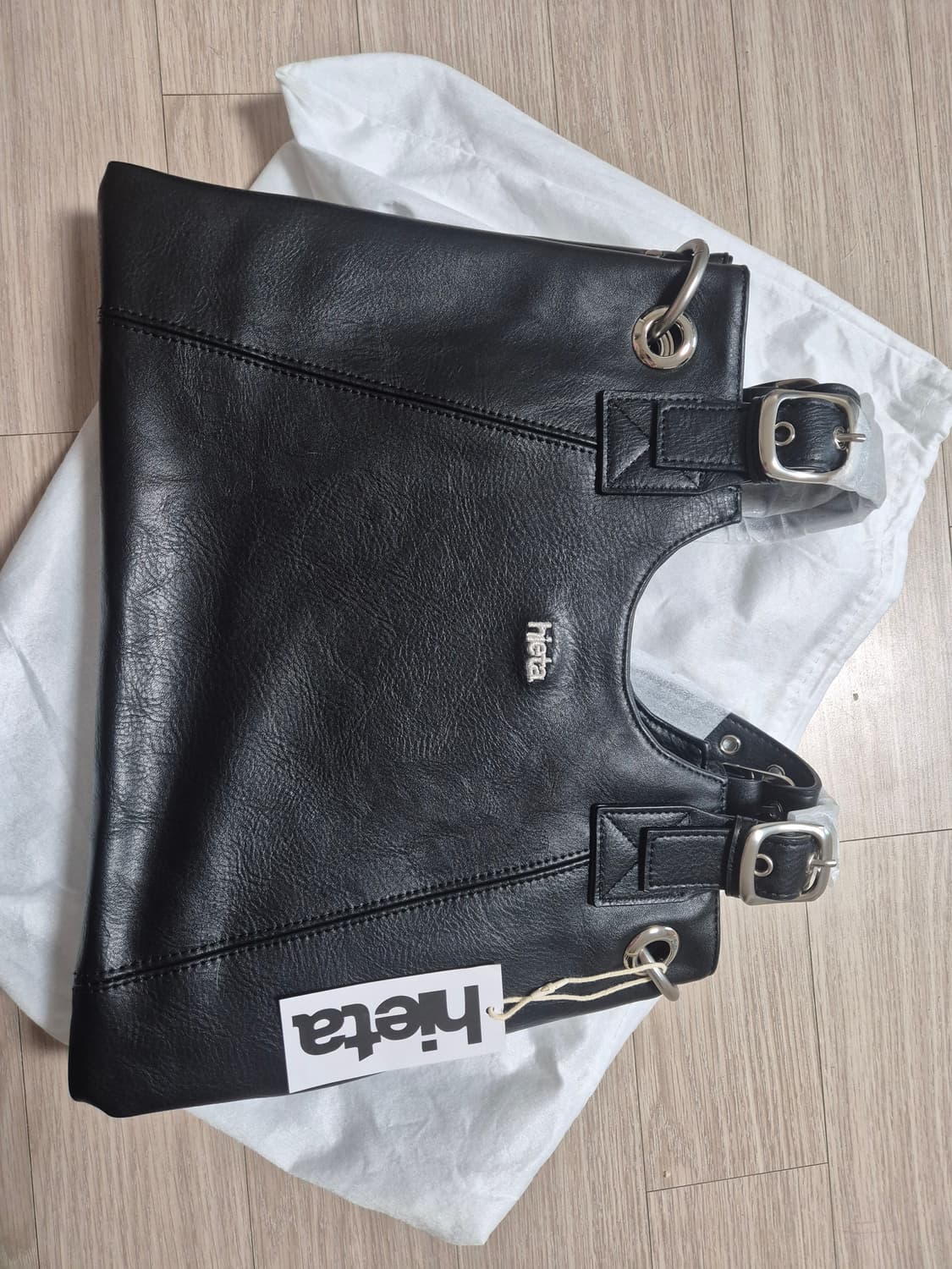 히에타 베키백 블랙 토트백 새상품 hieta 상품이미지3