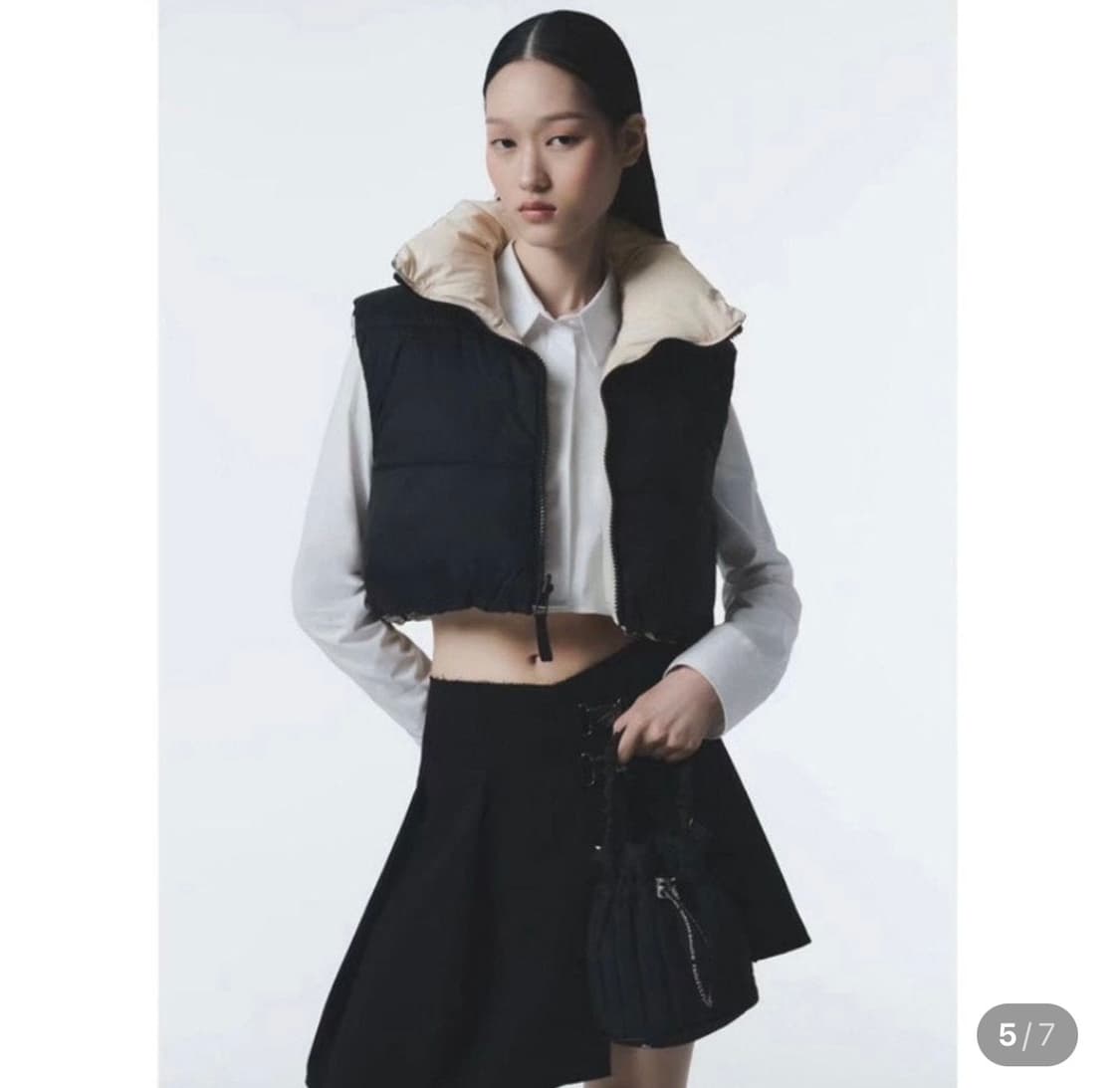 자라 양면 패딩 조끼 리버시블 크롭 상품이미지3