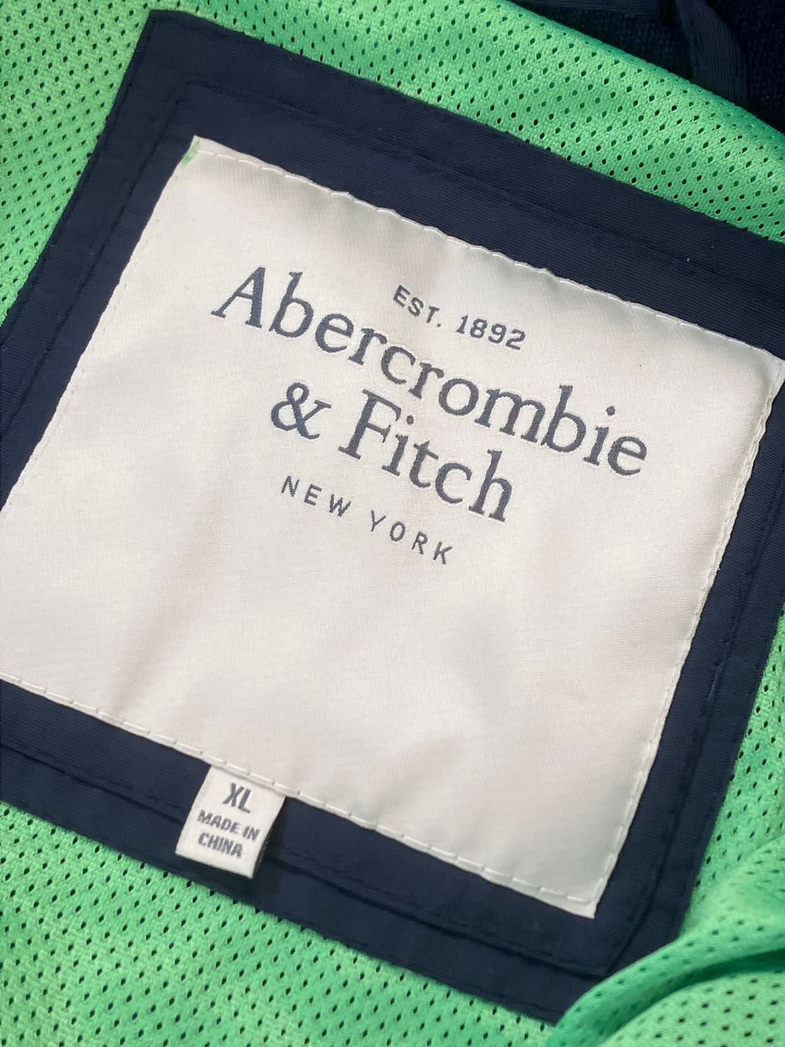 아베크롬비 자수 로고 후드 바람막이 다크네이비 XL #csz3029 상품이미지5