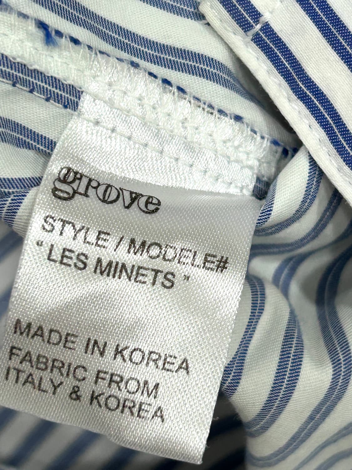 그로브 grove 스트라이프 셔츠 블루 Edition 상품이미지8