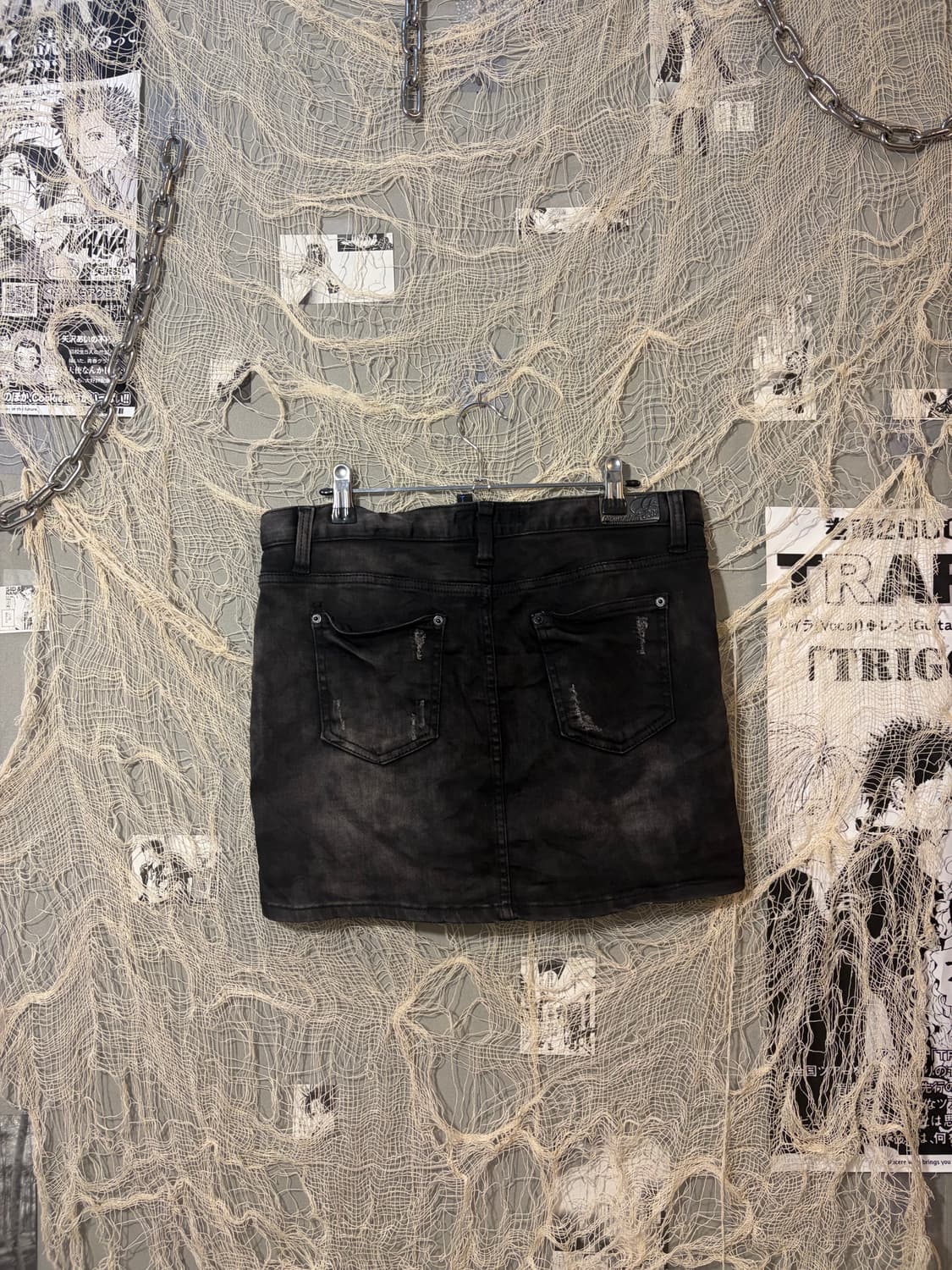 Grunge Washing damage Mini Skirt 상품이미지2
