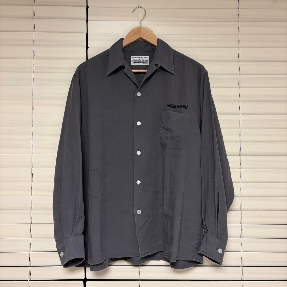 와코마리아 25SS 50’s 셔츠 하와이안 오픈 카라 셔츠 그레이 M 상품이미지1