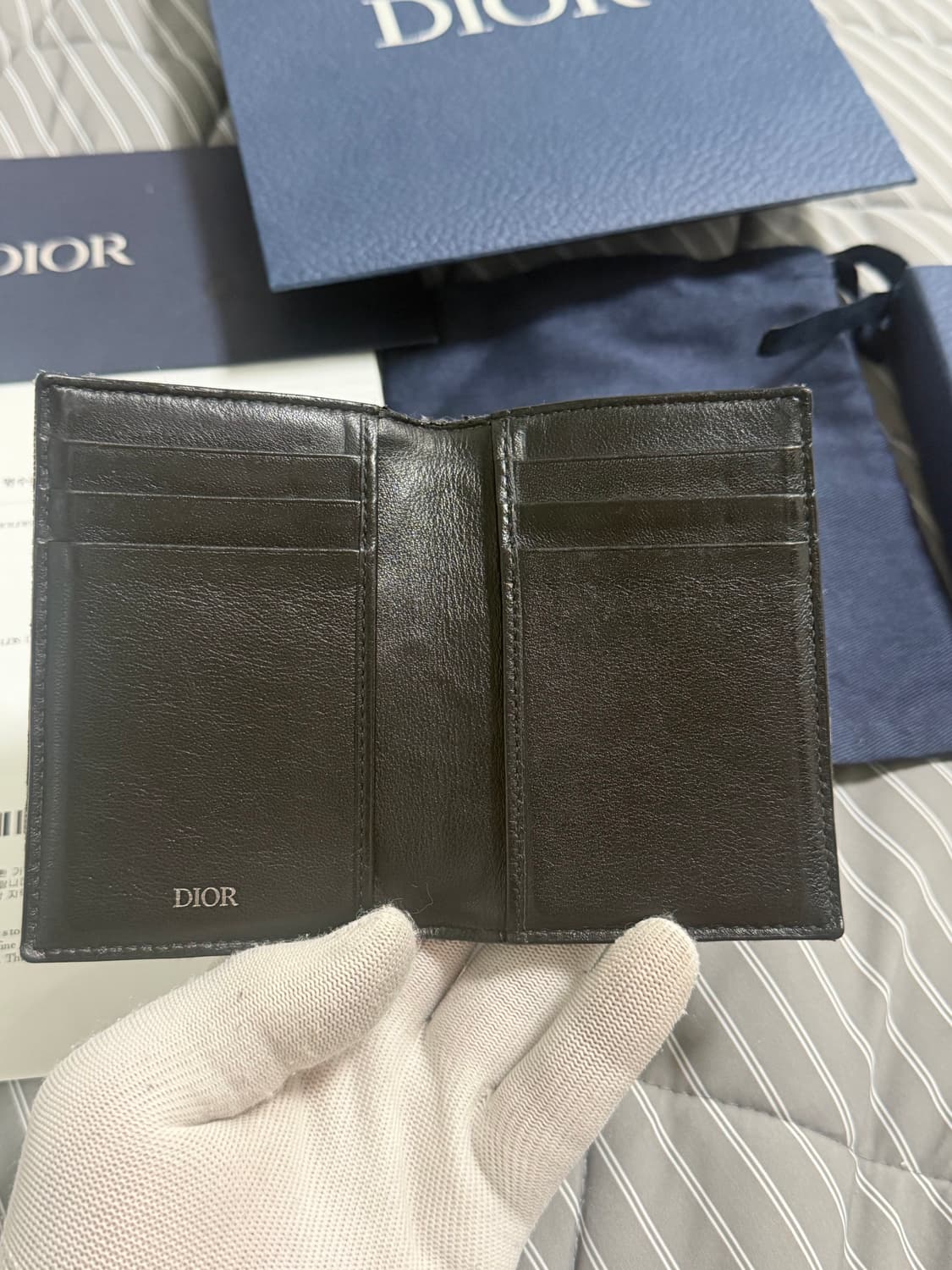 인보이스 풀박스 새상품급 디올 오블리크 오거나이저,카드지갑 상품이미지4