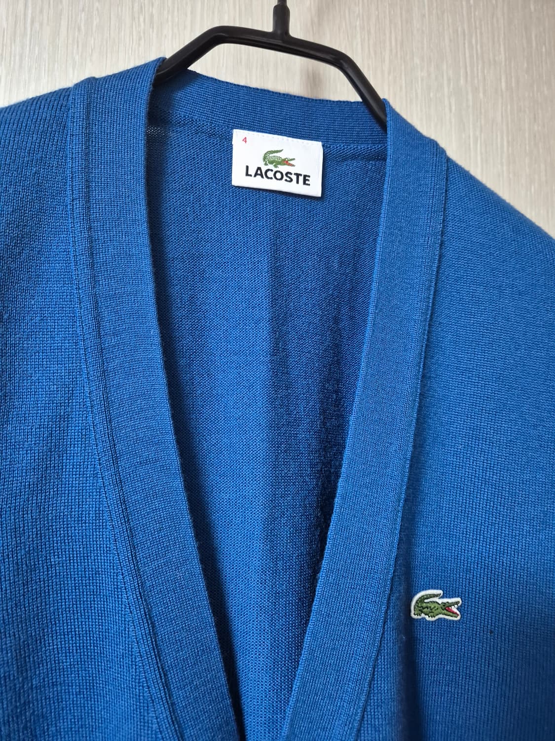 라코스테 브이넥  니트 가디건 남성 100 울가디건 상품이미지5