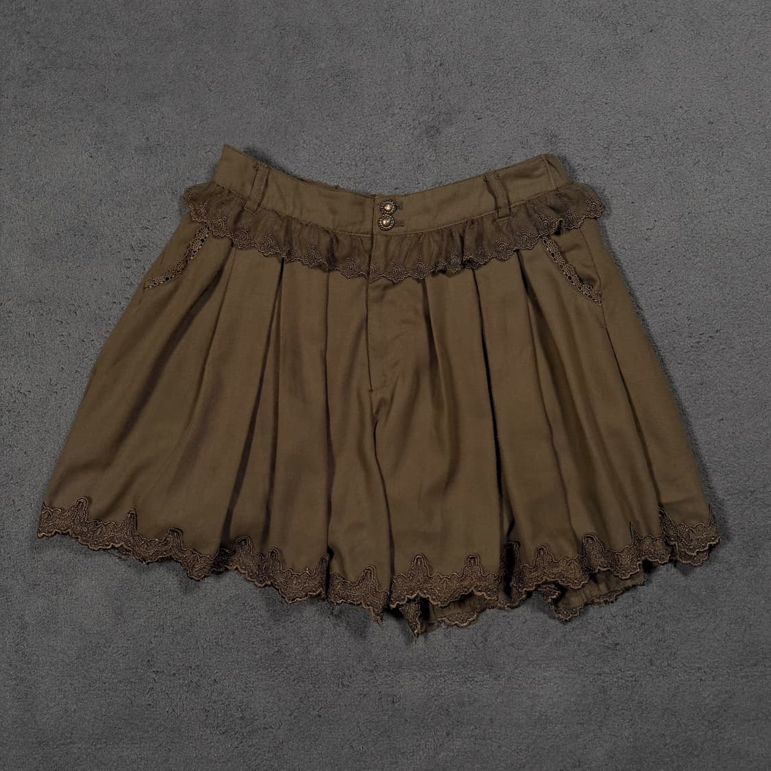 axes femme 액시즈팜 플리츠 레이스 프릴 스커트 팬츠 상품이미지1