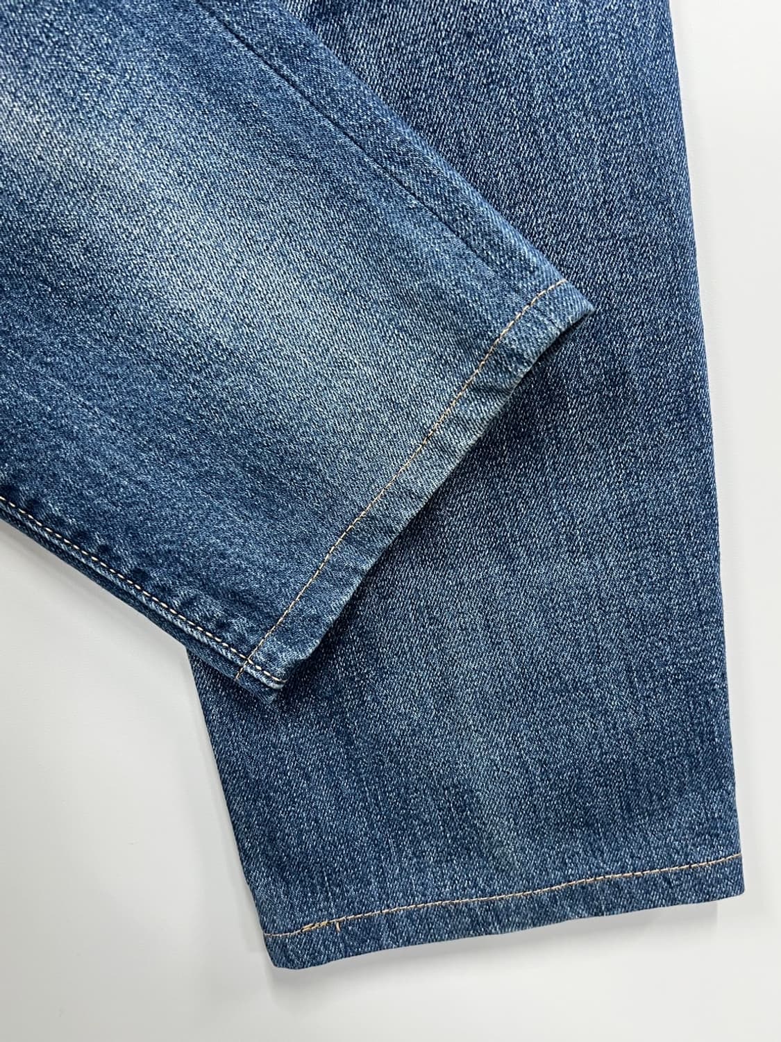 리바이스 523 스트레이트 빈티지 워싱 데미지 데님 팬츠 상품이미지4